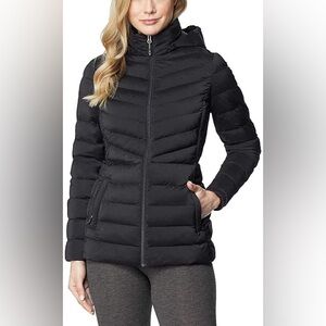 32 Degrees Heat | Black Lightweight Puffer Coat | XXL